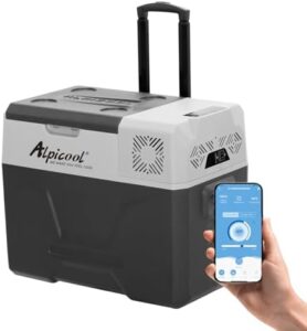 Frigorifero portatile Alpicool CX40 per viaggi, picnic e campeggio, 40 litri, 12V/24V DC/AC, uso esterno.