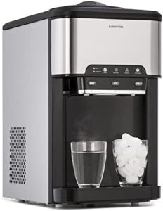 Klarstein Macchina Ghiaccio Secco 3L, cubetti grandi e piccoli, per casa, professionale, autopulente.
