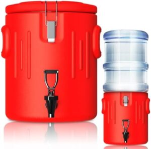 Raffreddatore termico bevande, dispenser ghiaccio, acciaio inox 304, beccuccio, portatile