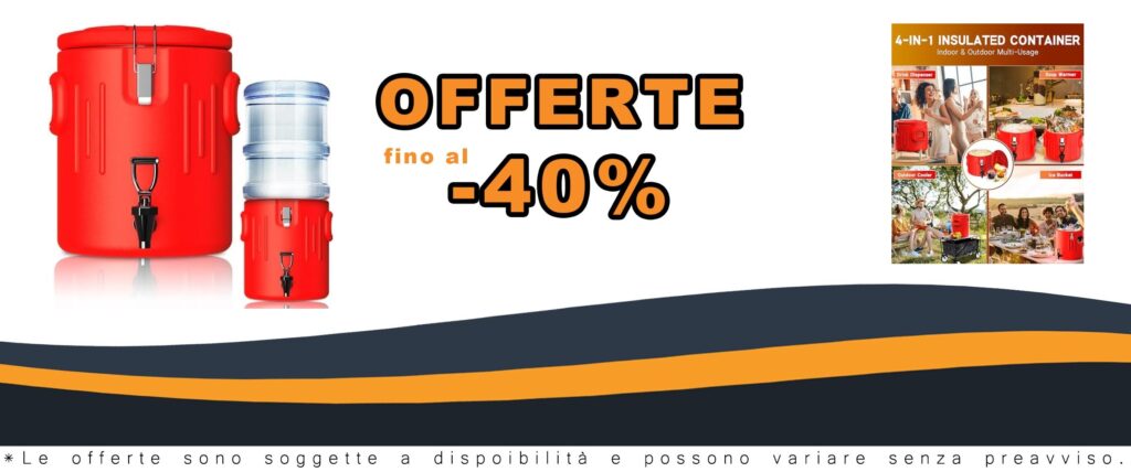 Raffreddatore termico per bevande - Dispenser di ghiaccio e bevande calde con interno in acciaio inossidabile 304 e beccuccio portatile