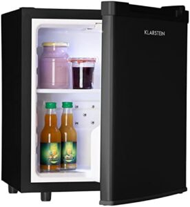 Mini frigo KLARSTEIN 30L portatile, ideale per ufficio, campeggio e skincare.
