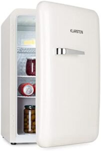 Klarstein Audrey Mini, frigorifero compatto bianco, 70 litri, raffreddamento a compressione