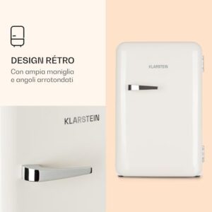 Klarstein Audrey Mini, frigorifero compatto bianco, 70 litri, raffreddamento a compressione