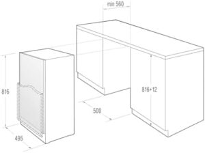 Frigorifero Gorenje RBIU 309 EP1 incasso, 82 cm, bianco, A++
