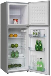 Frigorifero Samet doppia porta inox 138 litri, libera installazione, porta reversibile.