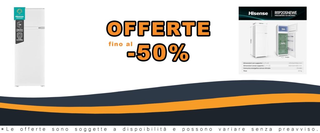 Hisense RI1P205NEWE Fornitura di frigoriferi a doppia porta con classe E e 205 lt di capacità di riproduzione.
