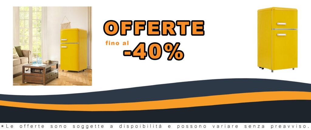 Frigorifero vintage Sweiko doppia porta congelatore classe energetica E 72 litri