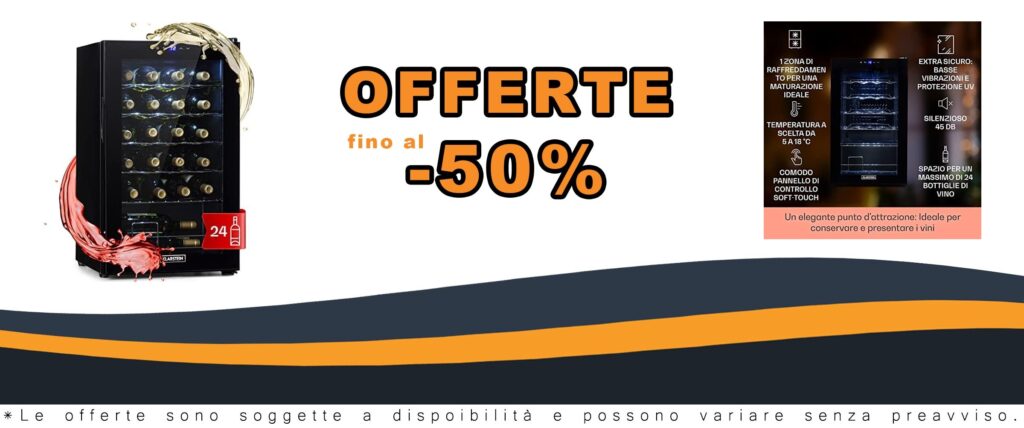 Cantinetta Vino Refrigerata per Esterno/Interno con Controllo Touch 5-18°C per 24 Bottiglie