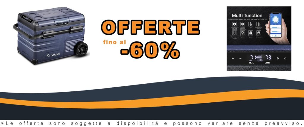 Frigorifero Portatile per Auto e Camper con WiFi Multizone -20 a 20℃ 12/24V DC e 100/240V AC