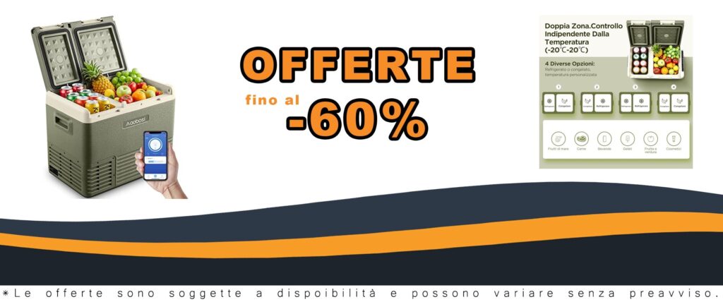 Frigoriferi Portatili Doppia Zona 33L per Auto Camion Barche e Campeggio