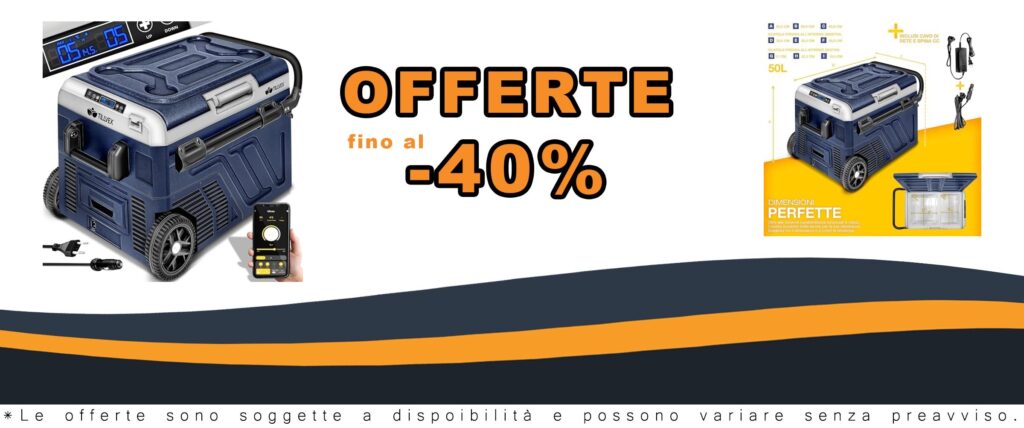 Frigorifero Compressore Elettrico 50 Litri con Controllo WIFI-APP e Porta USB 230V per Auto e Camper