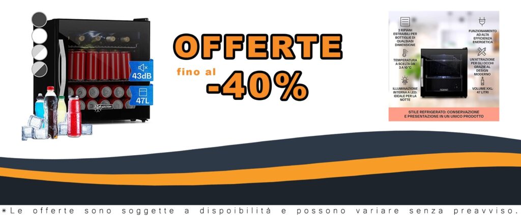 Frigorifero per Birra e Bevande KLARSTEIN Beersafe Crystal White con Sportello di Vetro e Capienza 33 Litri