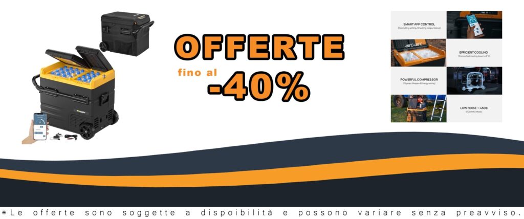Frigorifero Portatile BougeRV 55L Compressore Auto 12v 220v Doppia Porta Controllo APP WiFi Frigorifero Campeggio Camion Barca Camper