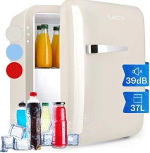 KLARSTEIN Mini Frigo Vintage 70L, frigorifero portatile, ideale per ufficio o campeggio.