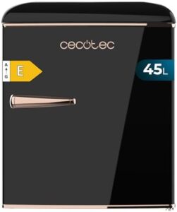 Cecotec Frigorifero Bolero CoolMarket TT Origin 45 nero, 45L, con maniglia cromata.