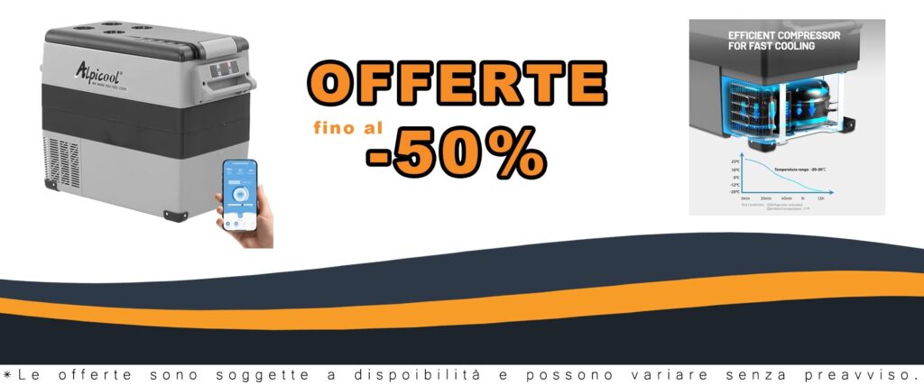 Frigorifero Portatile Elettrico Alpicool CF55 55 Litri per Viaggio e Campeggio Esterno
