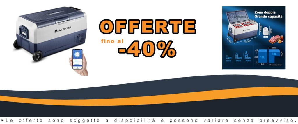 Frigo Portatile 36L con Doppia Zona Regolabile e WiFi per Auto e Camper 12/24V DC e 100/240V AC