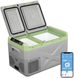 Frigorifero portatile Alpicool XD45 32 litri, 12V 24V DC/AC, ideale per auto, viaggi e campeggio.