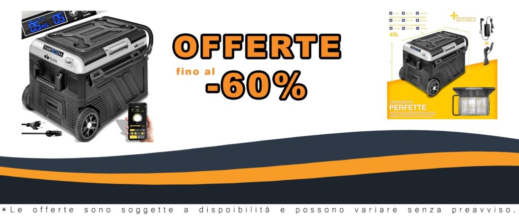 Frigorifero Compressore Elettrico 40 Litri con Controllo WIFI e Porta USB per Auto e Camper