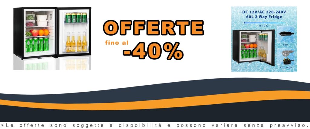 Frigorifero da Campeggio 12V per Camper e Furgoni da 53L con 2 Vie Silenzioso porta reversibile e raffreddamento a 0-10 ℃