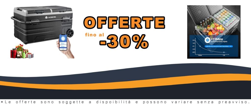Frigorifero da 115 ltti Wi-Fi per auto camion e camper con controllo APP e contenitore fino a -20 °C