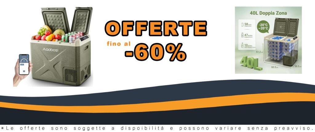Frigo Portatile 40L con Ruote e Controllo WIFI per Auto, Campeggio e Viaggi