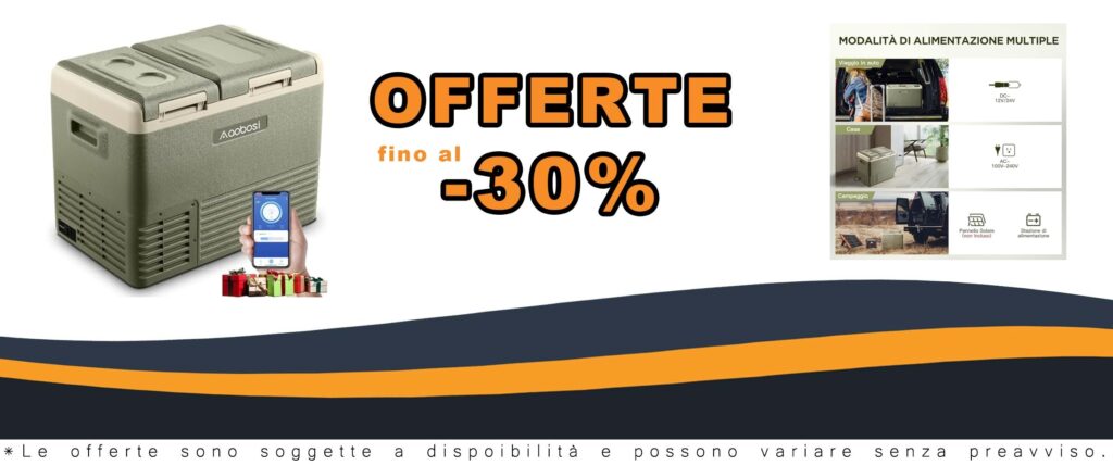 Frigo Portatile 25L per Auto e Campeggio, Doppia Zona Regolabile -20 a 20 gradi