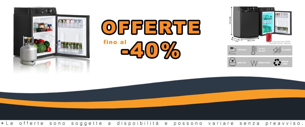 Frigorifero Trivalente 12V 220V Gas 40L per Camper Furgone Camion Yacht Viaggio Silenzioso 220V 12V 40L