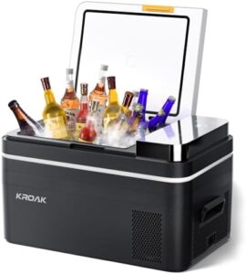 KROAK Kompressor Kühlbox 28L, elettrico, auto, barca, camper, display, -20℃~20℃