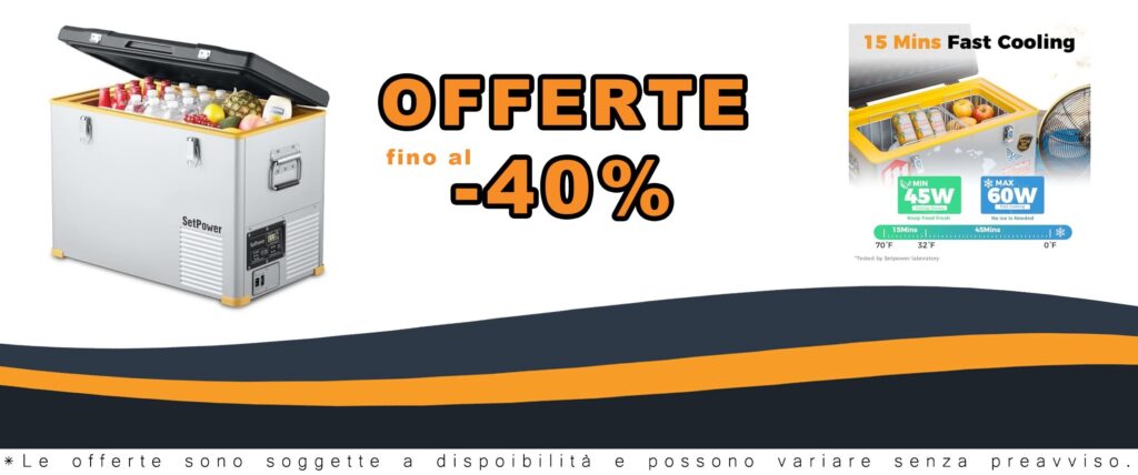 Frigorifero Portatile 12V 48 Quarti SetPower RV45S per Viaggi e Campeggio