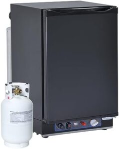 Frigorifero a gas da campeggio SMETA 40 litri, 12V/230V, porta reversibile.