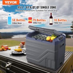 Frigorifero auto VEVOR 8L, raffreddamento a compressore 12/24V e 100-240V, ideale per campeggio.