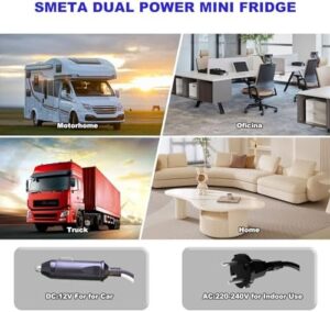 Frigorifero da campeggio 53L 12V 230V, nero, silenzioso, ideale per auto, roulotte e camper.