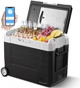 Frigorifero auto AAOBOSI 45L, con controllo APP, -20°C a +20°C, 12/24V e 100/240V.