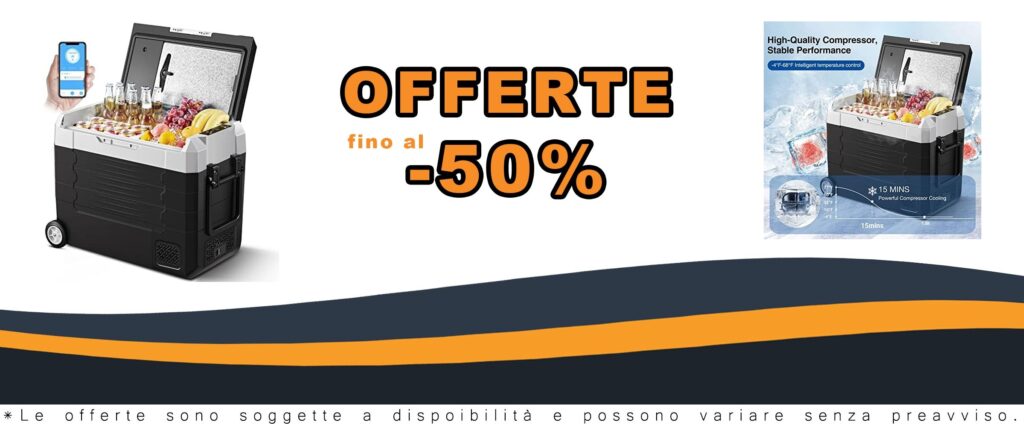 Frigorifero Portatile 45L per Auto, Campeggio e Uso Domestico con Controllo APP -20℃