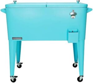 Frigorifero portatile Permasteel Frigo 75 litri con ruote per piscina e campeggio.