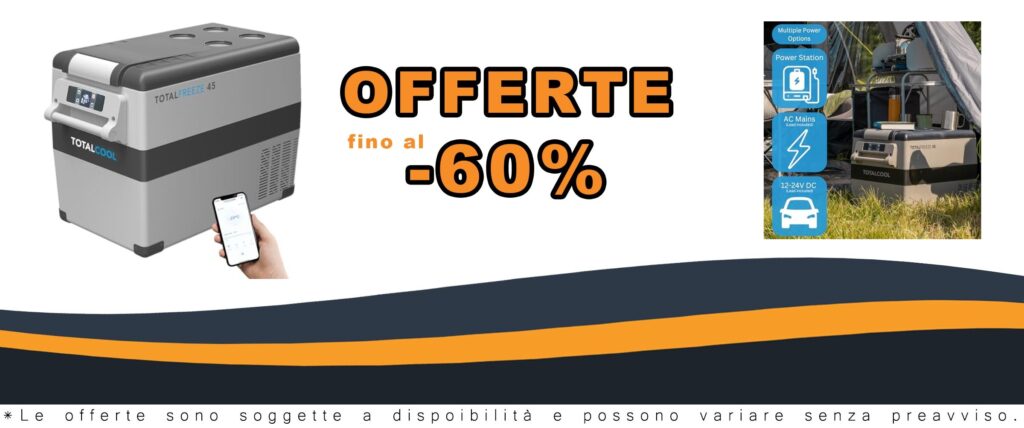 Frigorifero Portatile 12V Congelatore TotalFreeze 45L per Campeggio e Vacanze Estive