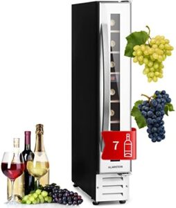 Cantinetta vino KLARSTEIN Design, 20L, 7 bottiglie, refrigerata, touch, rosso, bianco, birra