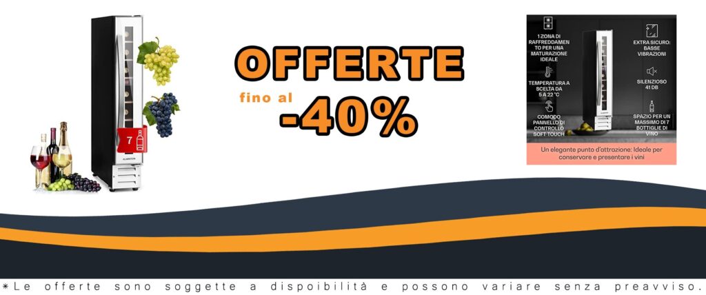 KLARSTEIN Cantinetta Vino Design da Incasso Frio per 7 Bottiglie Vino Rosso Bianco Birra Controllo Touch