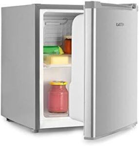 Mini frigorifero KLARSTEIN Scooby, argento, 40 litri, classe energetica E, regolazione temperatura.