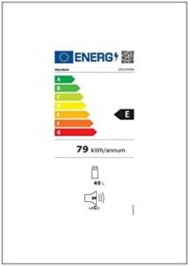 Mini frigorifero KLARSTEIN Scooby, argento, 40 litri, classe energetica E, regolazione temperatura.