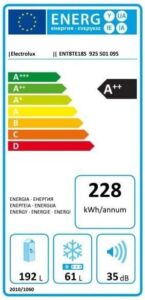 Electrolux ENT8TE18S3 frigo 20-25 piedi cubi, design moderno