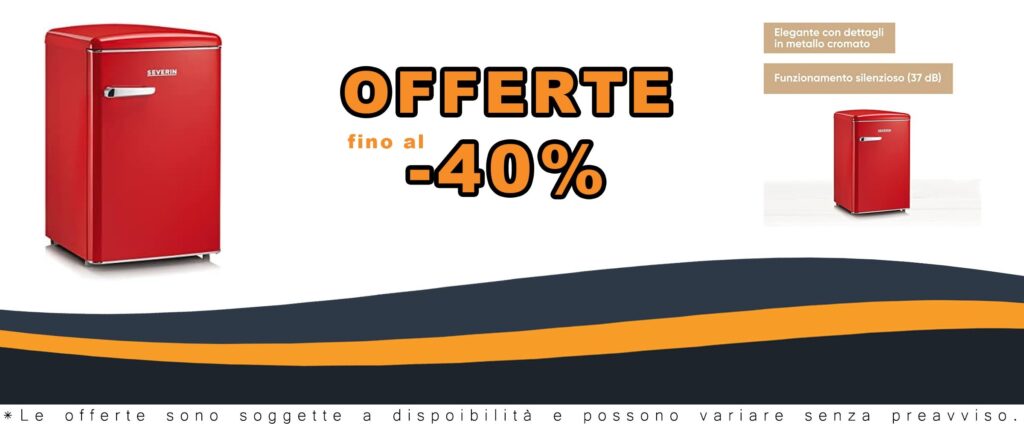 Mini frigorifero SEVERIN RKS 8830 Retrò silenzioso 108L con congelatore e portabottiglie