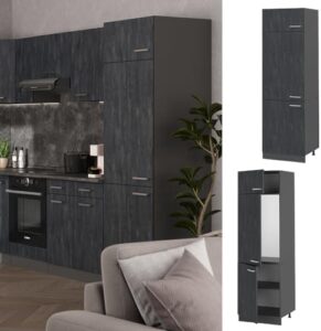 Armadio frigorifero Vicco Livinity R-line, 60 cm, nero/antracite.