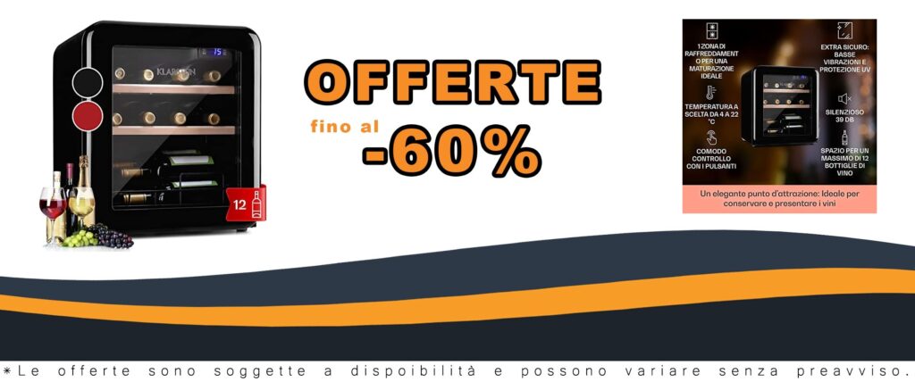 Cantinetta Vino Refrigerata per Interno Esterno con Vetrina e Protezione UV