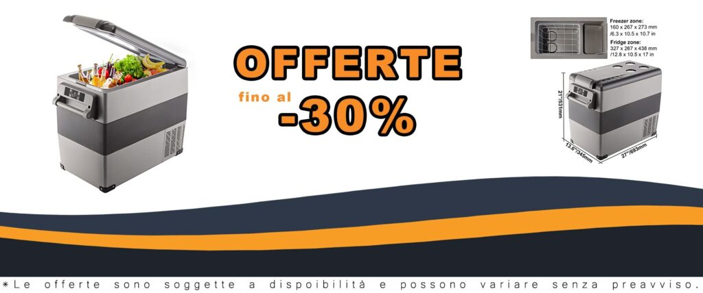 SucceBuy Frigo Portatile 55L 12V 220V per Auto Campeggio Viaggi Pesca Esterno Domestico Radiatore Elettrico