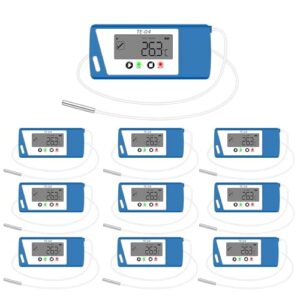 Termometro logger con sensore esterno, display grande, allarme LED.