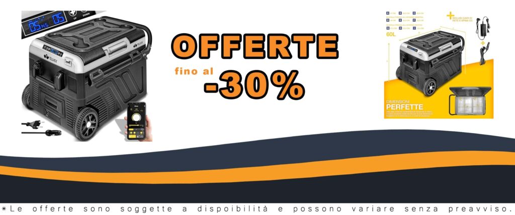 Frigorifero Compressore Elettrico 60L Controllo WIFI-APP 230V 12/24V per Auto e Camper