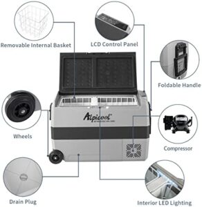 Alpicool T50 50 litri frigo auto 12/24V, congelatore portatile per auto, camper, barca.