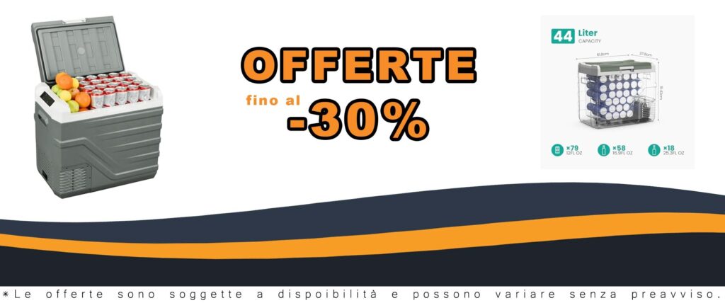Prodotto Frigorifero Portatile Elettrico Alpicool 44L per Viaggio Campeggio Barca Auto